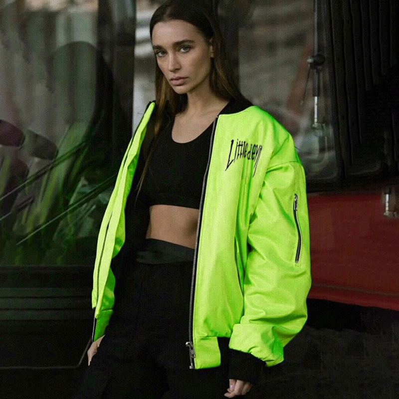 Printed fluorescent jacket