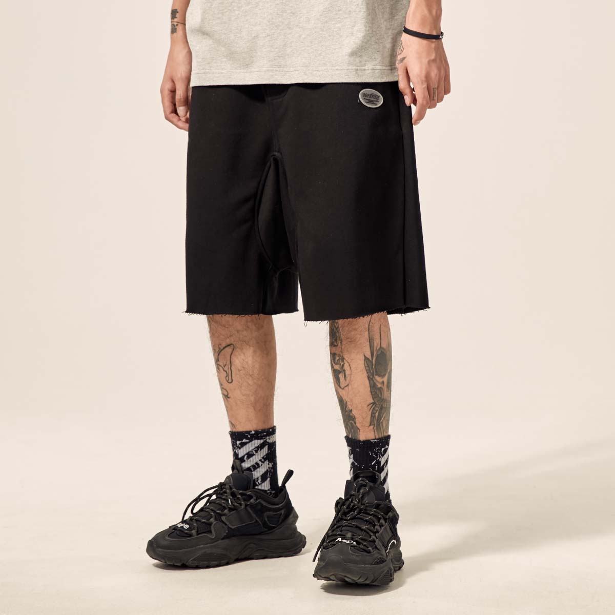Men's reflective letter printed shorts