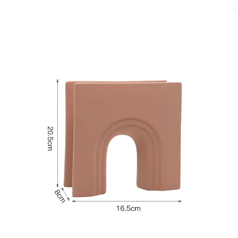 Nordic art geometric vase - Pink