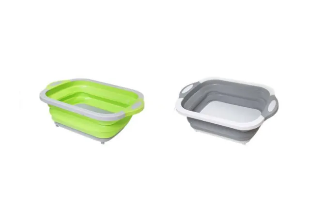 Folding Vegetable Board Household Multifunctional Anvil Board Washing Basket Grey Green - Shop at LoveMi