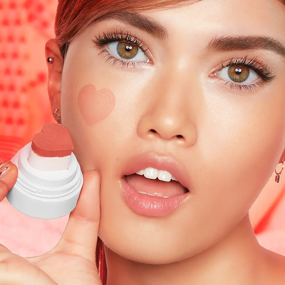 Heart-shaped cushion blush