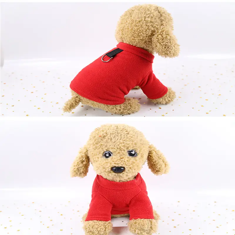 Fleece D buckle dog clothes