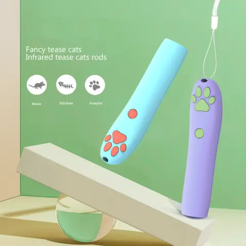 Funny Remote Control LED Laser Cat Stick Pet Toy