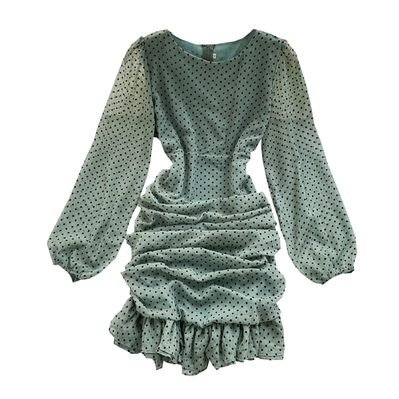 Ruffled flounce dress