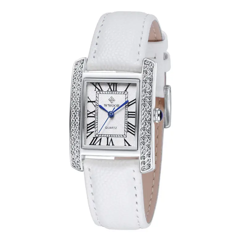 Leather belt ladies watch