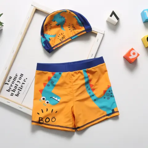 Cartoon Dinosaur Swimming Trunks Set