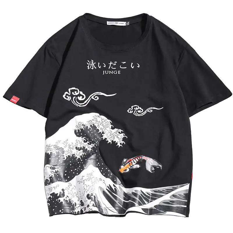 Men's casual printed large size short sleeves