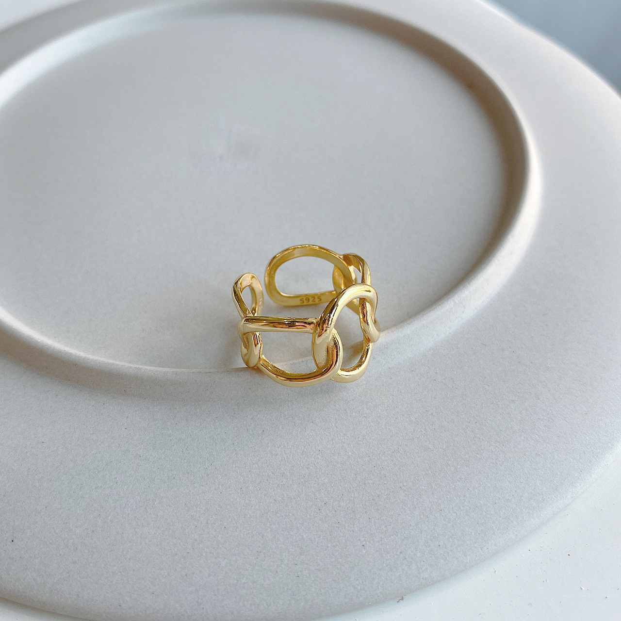 Sterling Silver Chain Ring