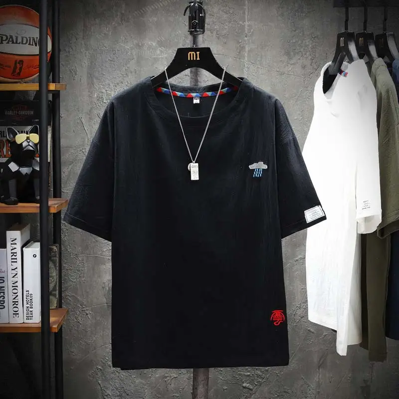Loose short sleeve cotton T-shirt