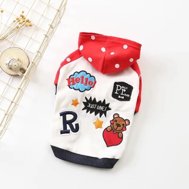 Autumn and winter hooded dog clothes Red - Shop at LoveMi
