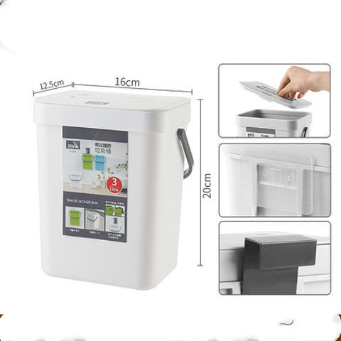 Title 2, Wall-mounted trash can for convenient waste dis...