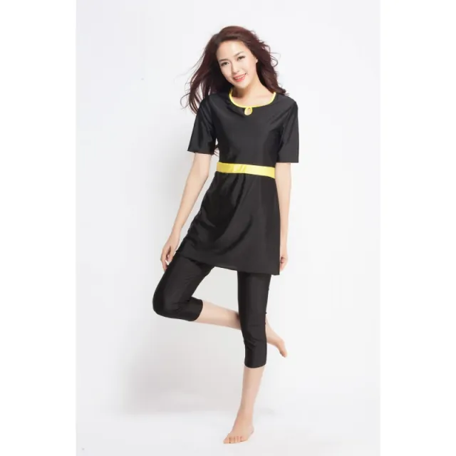 Thin split skirt with belly covering Black - Shop at LoveMi