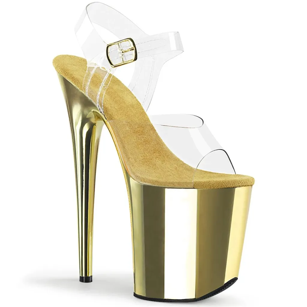 Sheer high-heeled shoes - Yellow