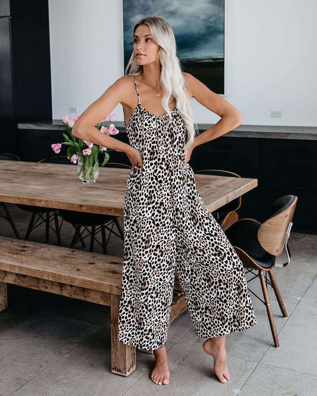 Strap-dot printed jumpsuit — view 4