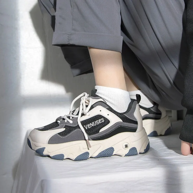 Women's platform casual shoes - Black