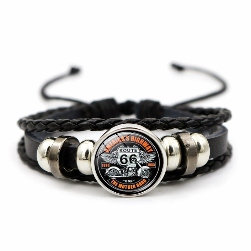 Route 66 bracelet Stone hand-woven bracelet