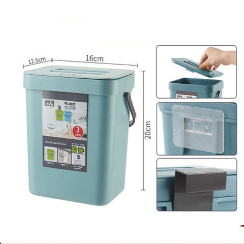 Title 3, Wall-mounted trash can for convenient waste dis...