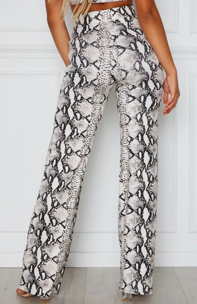 Snake print pants White - Shop at LoveMi