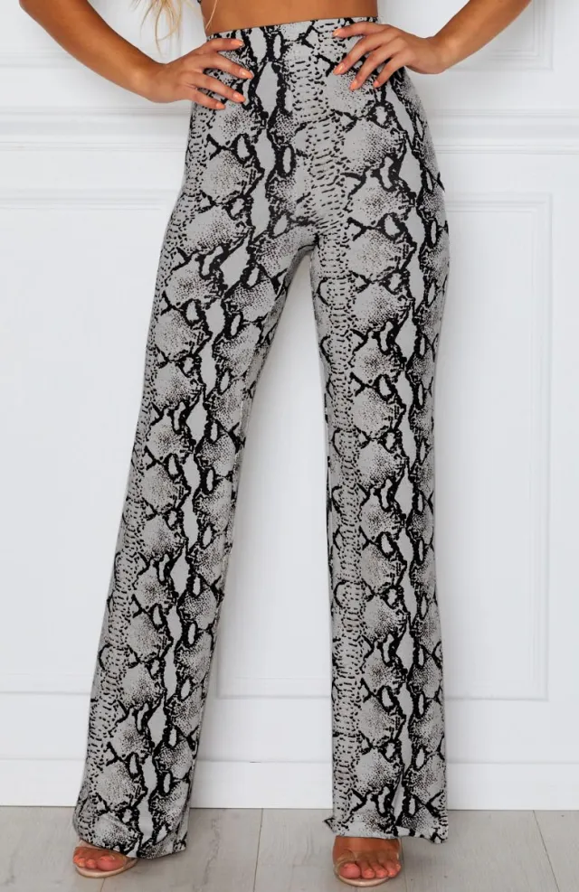 Snake print pants Black - Shop at LoveMi