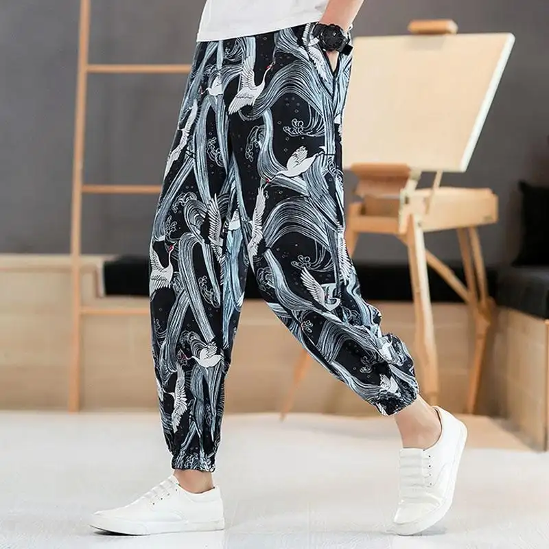 Men's Casual And Comfortable Trousers Crane Crane Loose Bloomers