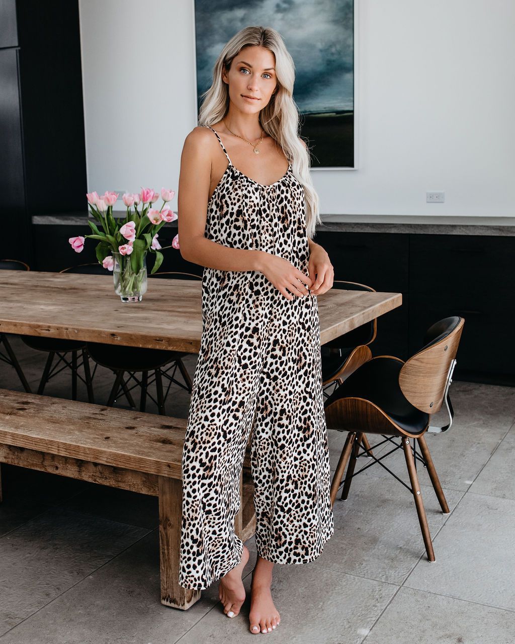 Strap-dot printed jumpsuit — view 3