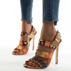 New buckle fish mouth sandals women - Blue - View 1