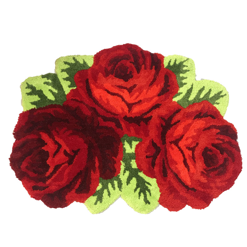 Creative rose floor mat