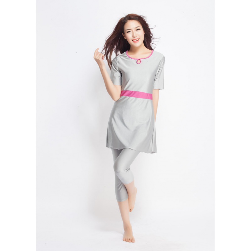 Thin split skirt with belly covering
