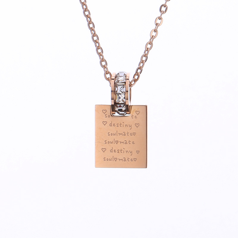 Lettered diamond necklace