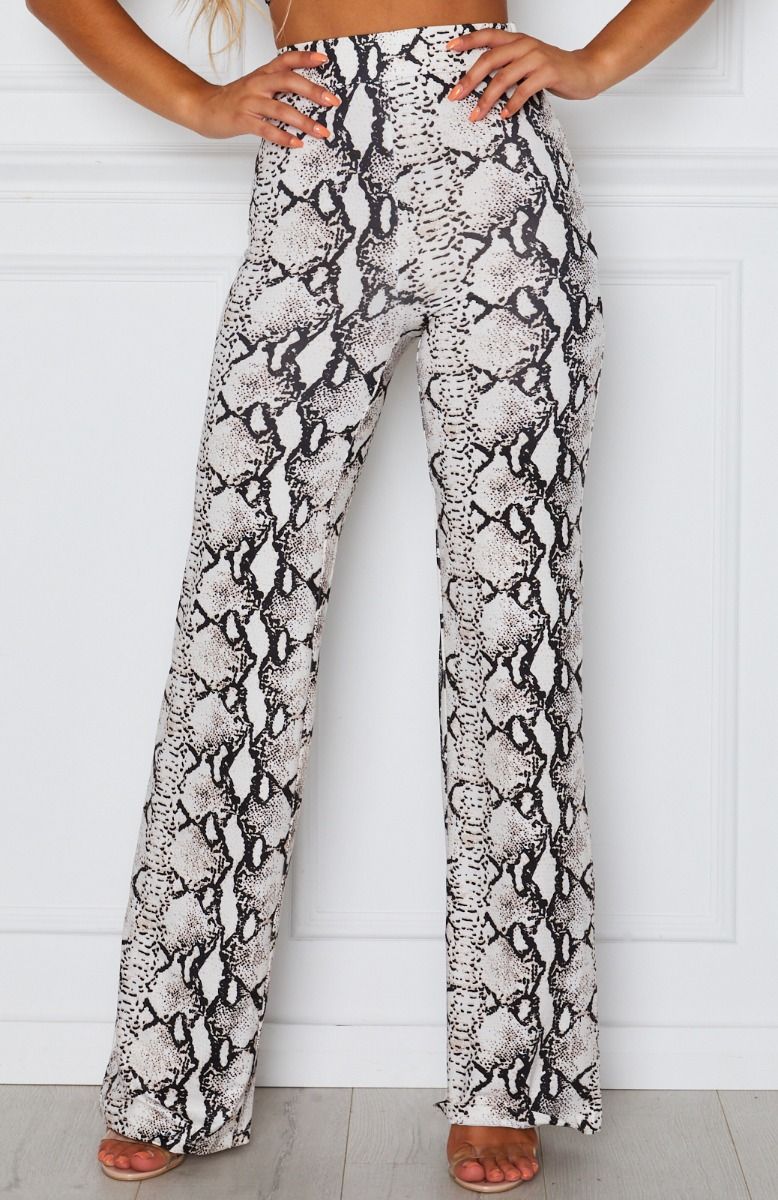 Snake print pants