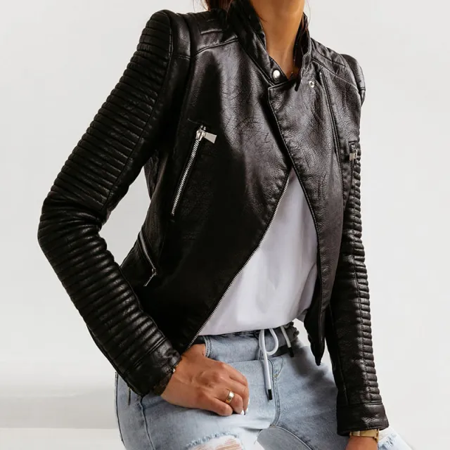 Fashionable leather jacket with good quality Black - Shop at LoveMi