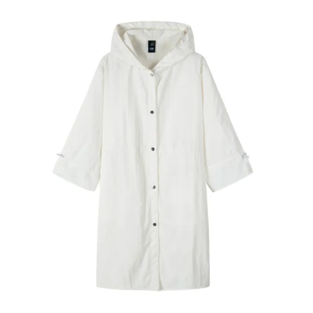 Abstract printed hooded girl jacket White - Shop at LoveMi