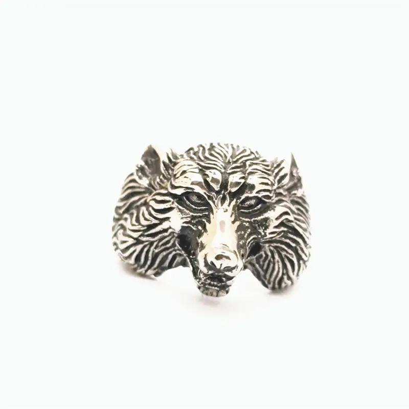 Personalized Wolf Head Ring
