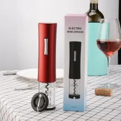 Electric Wine Opener Automatic Electric Wine Bottle Corkscrew Opener With Foil Cutter Wine Bottle Opener Kit - Special Red - View 1