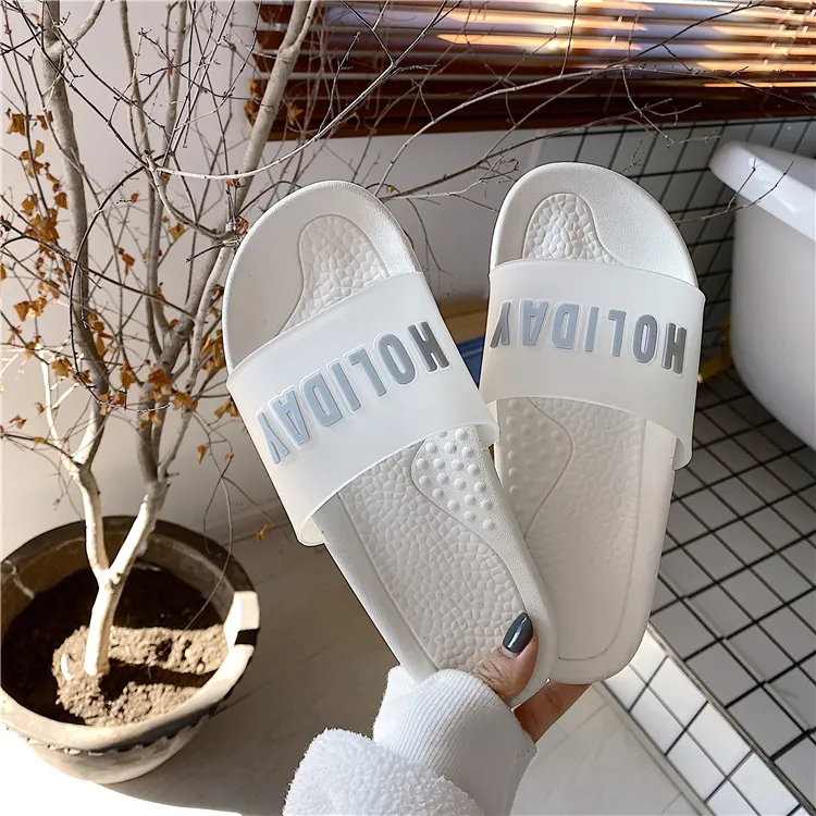 Simple female slippers - Blue