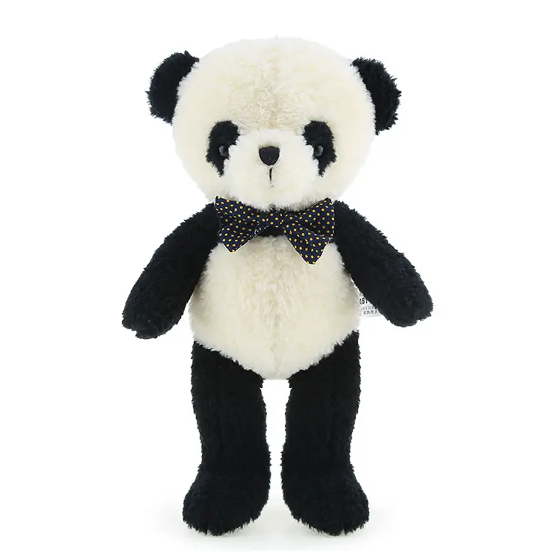Panda Plush Toy Doll with Bow Tie — 40cm