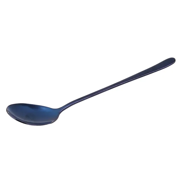 Tableware titanium plated long handle spoon - Blue