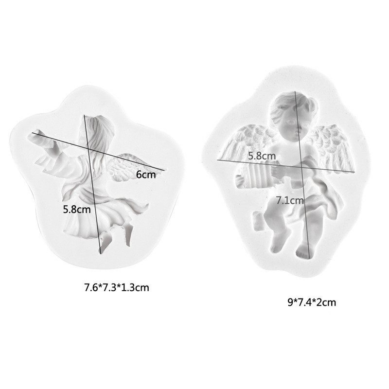Angel boy girl fondant silicone mold