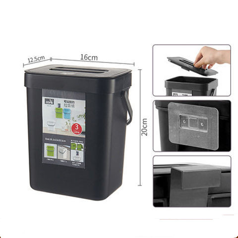 Title 5, Wall-mounted trash can for convenient waste dis...