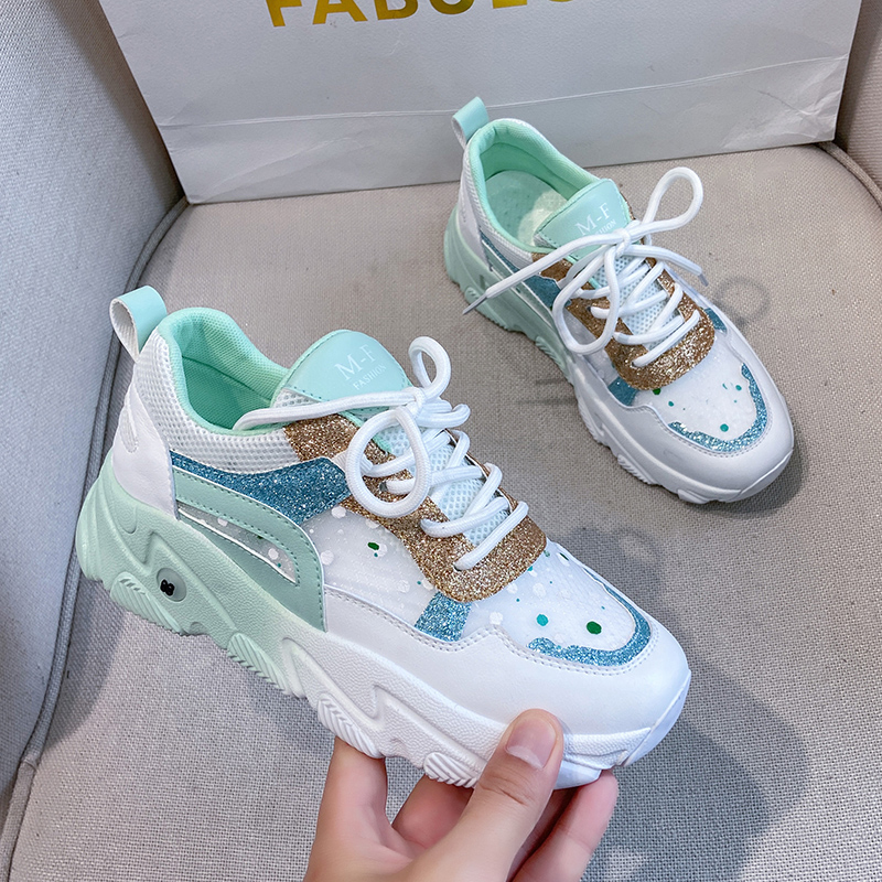 Women's mesh sequin casual shoes