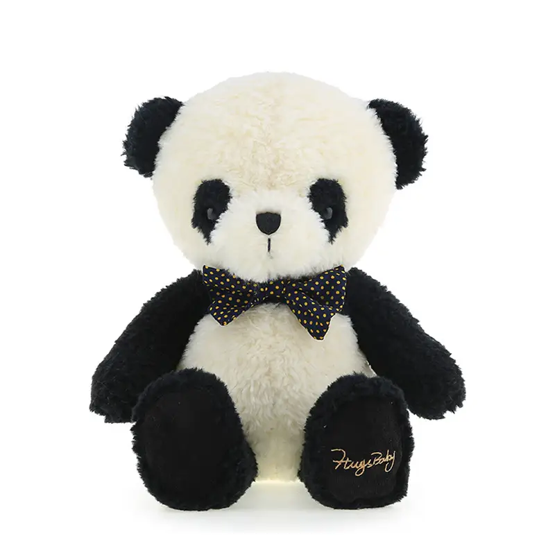 Panda Plush Toy Doll with Bow Tie