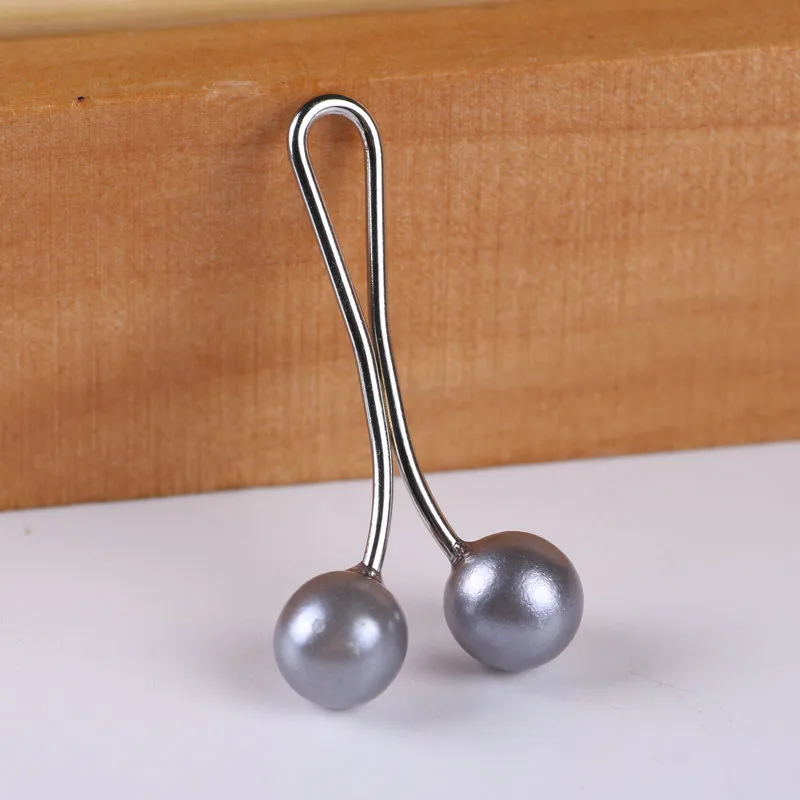 Pearl fine needle silk buckle - Silver Grey