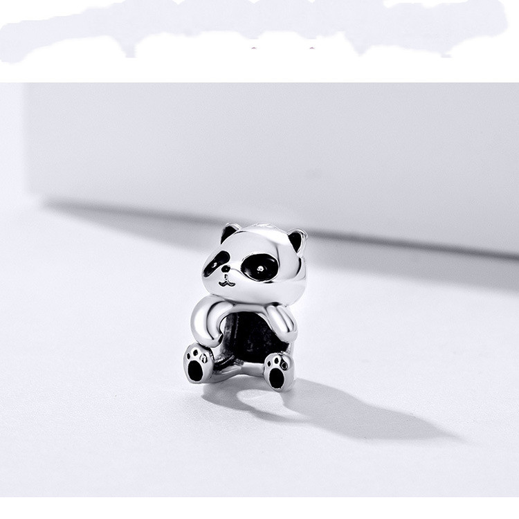 Cat sterling silver beaded DIY bracelet silver beads