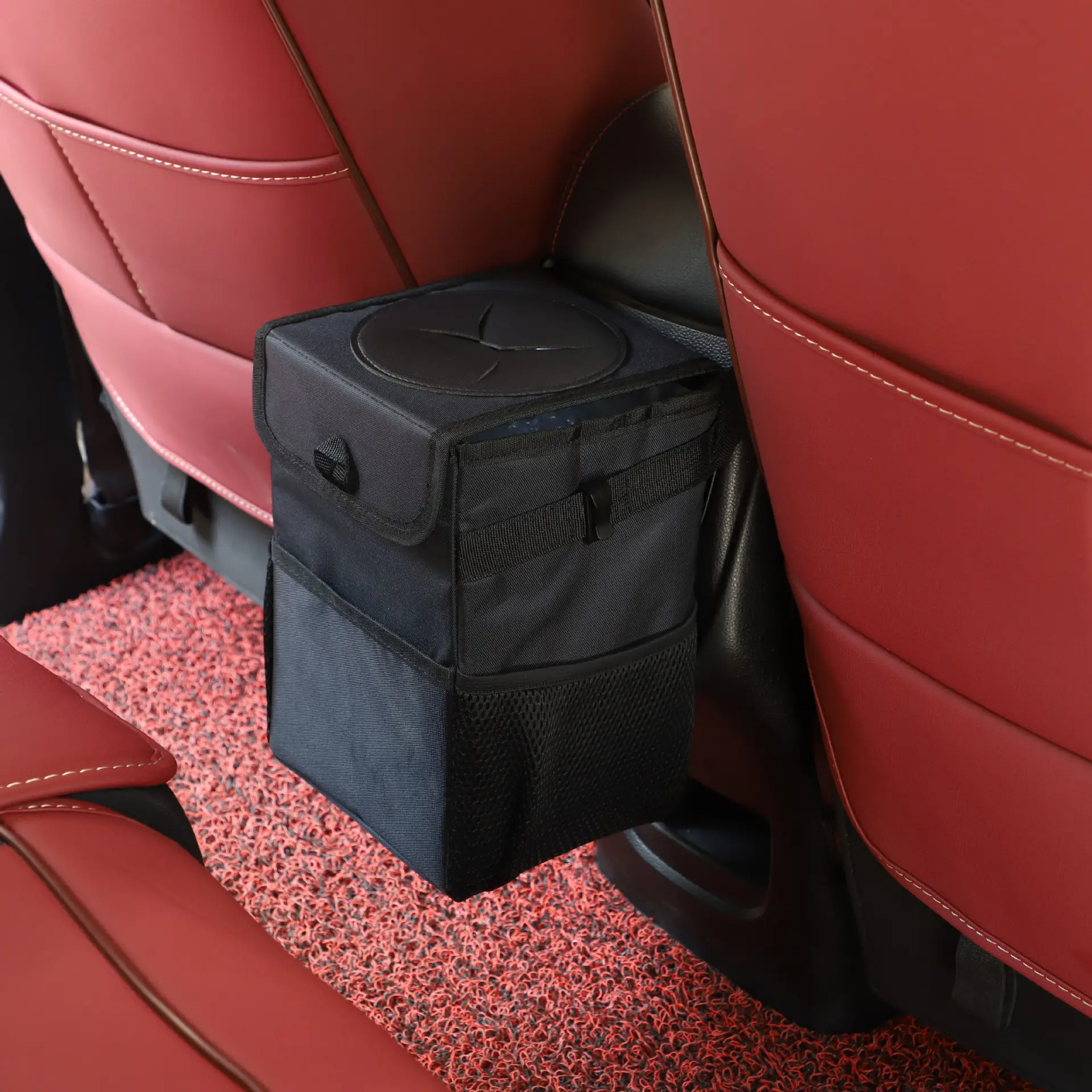 Waterproof folding trash can for car