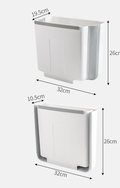 Hanging folding kitchen garbage can