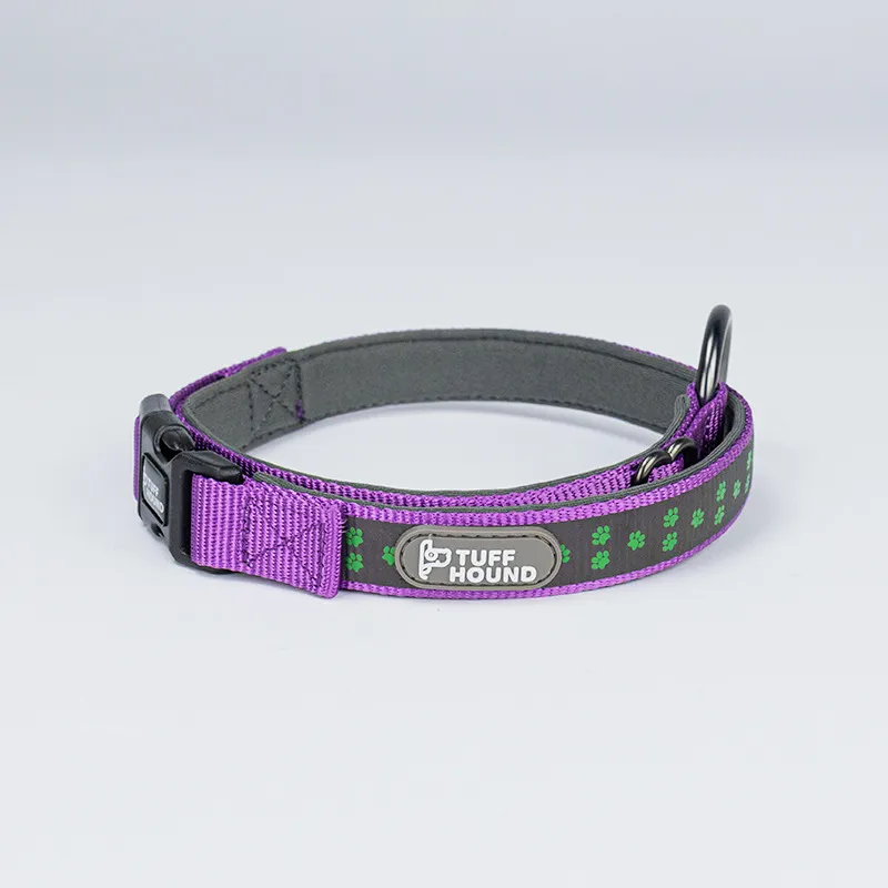 Holographic reflective dog leash - Purple