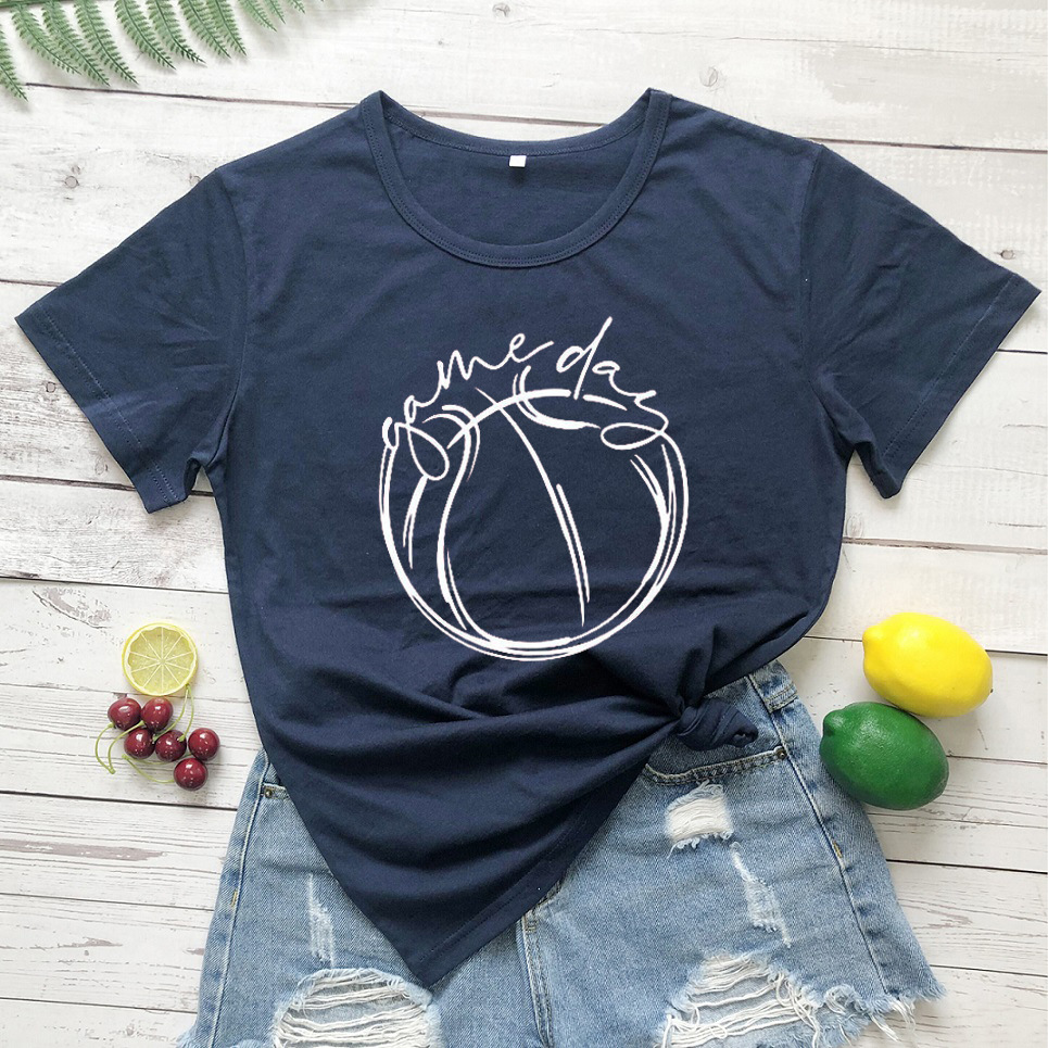 Trendy street basketball T-shirt