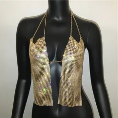 Nightclub Carnival Belly Dance Costume - Gold - View 1