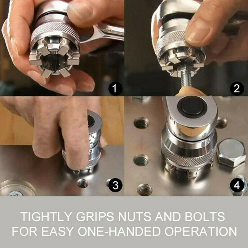Universal quick ratchet wrench accessories (silver)