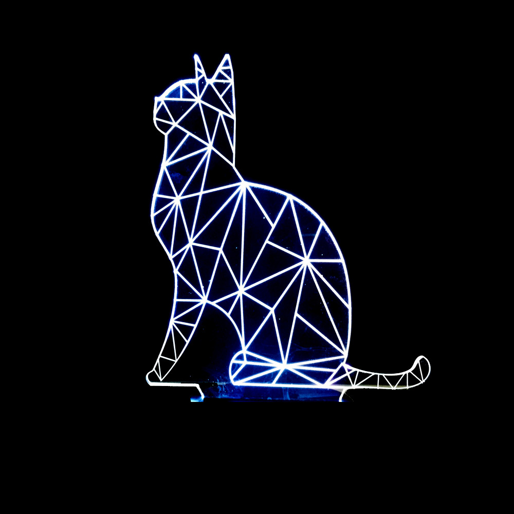 Acrylic Cat Night Light, picture 2 of 5